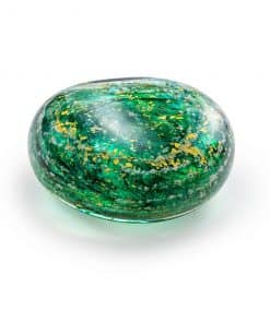 Comfort Stone - Sky Blue & Emerald Green with 23ct Gold