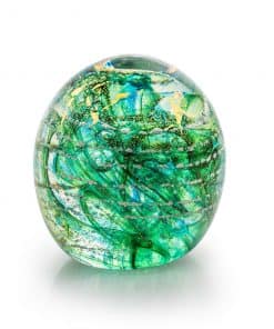 Memorial Dome - Galaxy - Sky Blue & Emerald Green with 23ct Gold