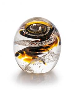 Memorial Dome - Spiral - Amber & Black