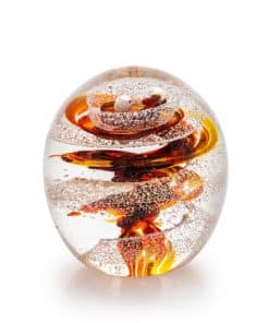 Memorial Dome - Spiral - Amber & Orange