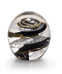Memorial Dome - Spiral - Black with 23ct Gold