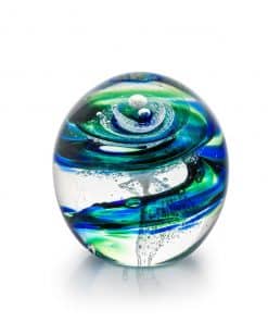Memorial Dome - Spiral - Cobalt Blue & Emerald Green