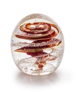 Memorial Dome - Spiral - Red with 23ct Gold