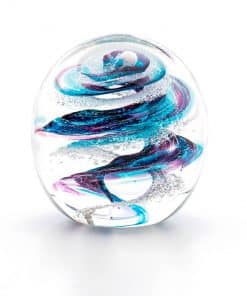 Memorial Dome Spiral - Sky Blue & Amethyst